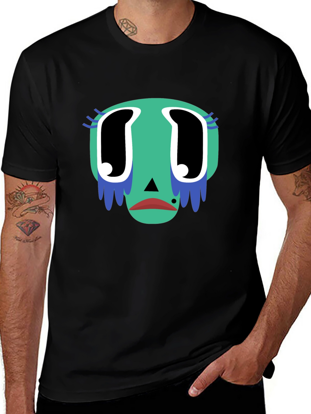 Sad Graphic Tee - Unique Art T-Shirt