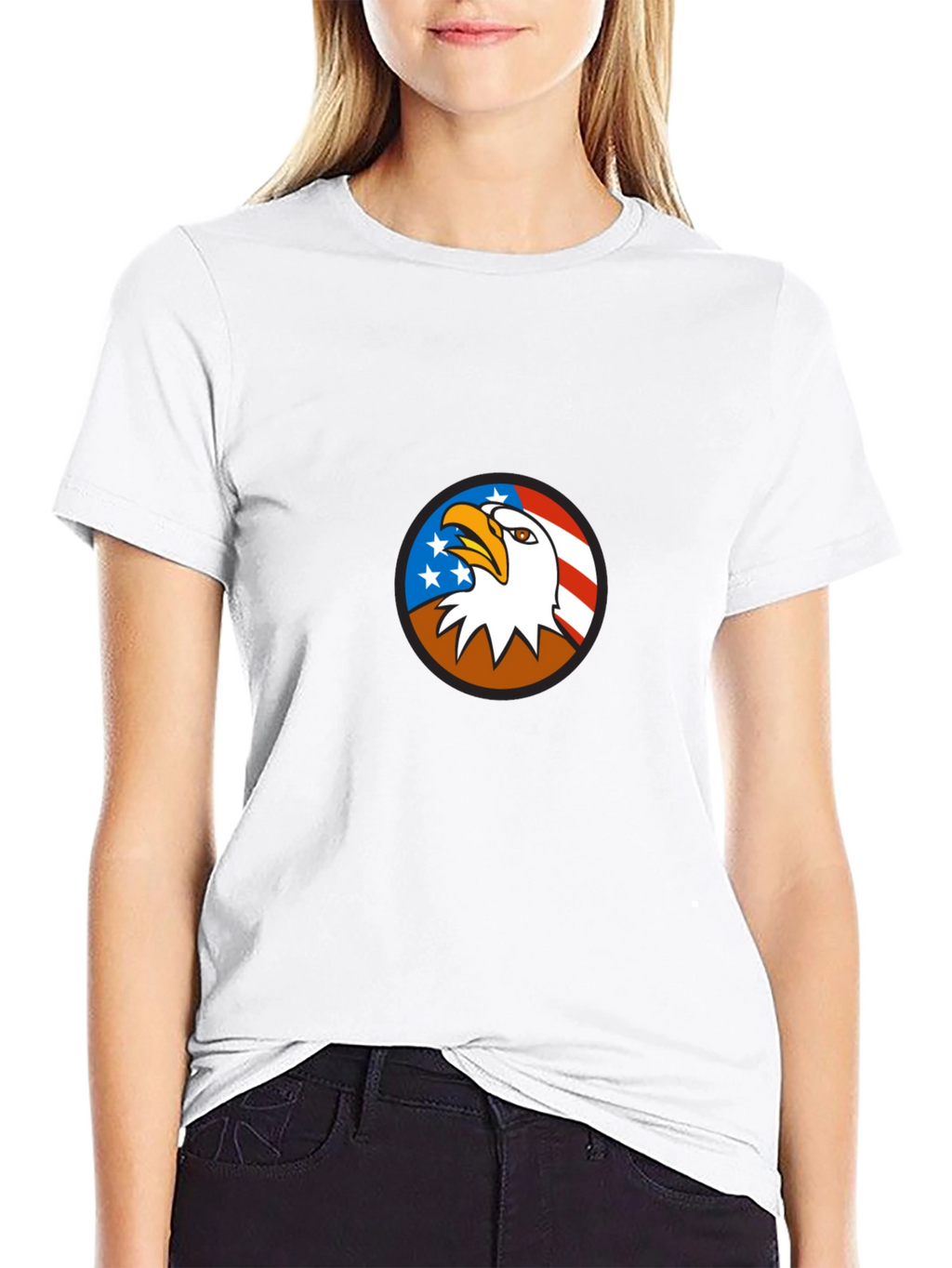 Bald Eagle USA Flag Graphic T-Shirt