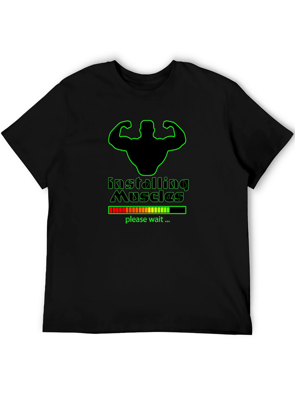 Installing Muscles Graphic T-Shirt - Black