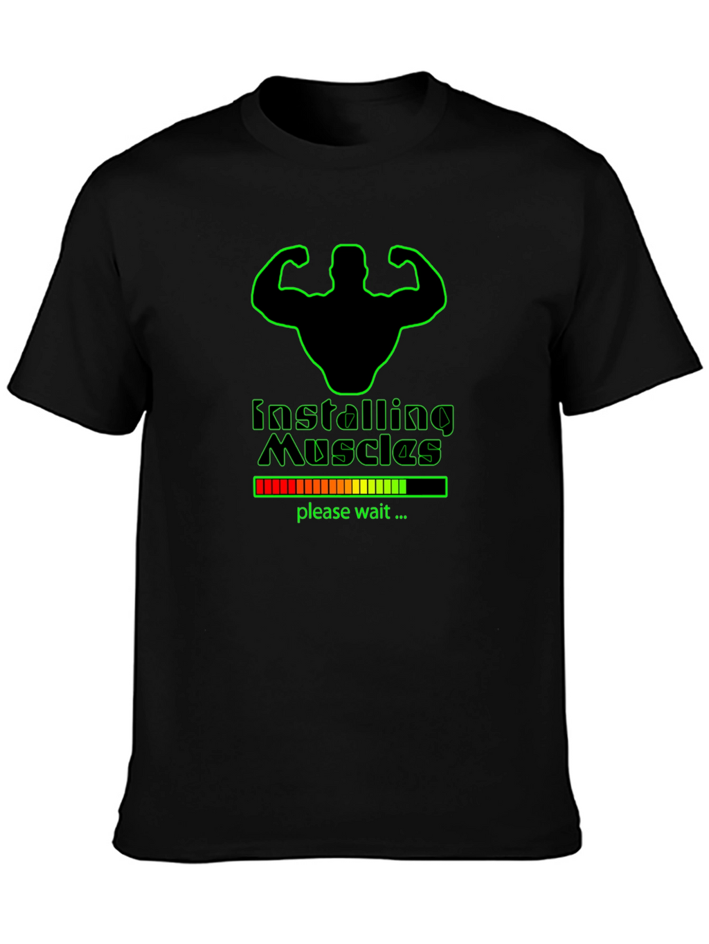 Installing Muscles Graphic T-Shirt - Black