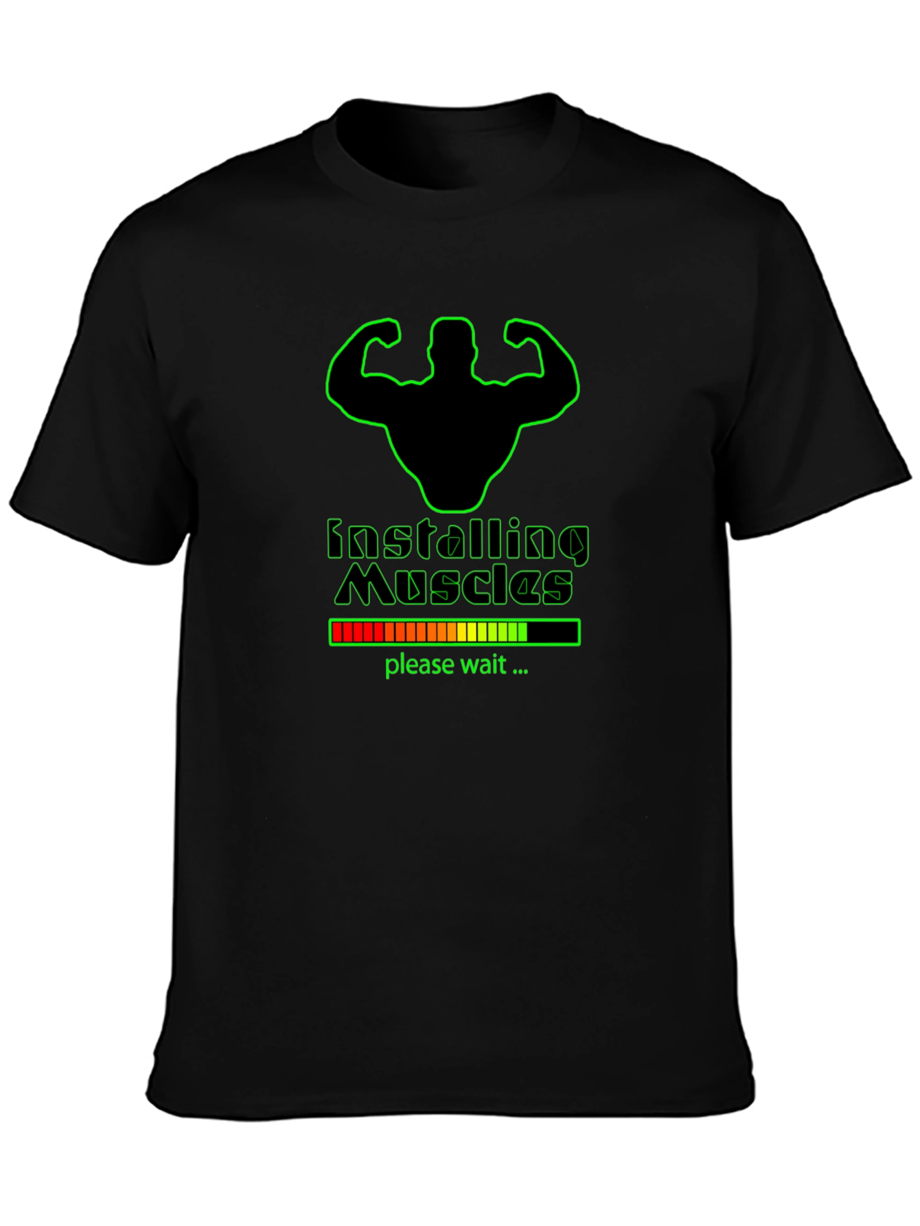 Installing Muscles Graphic T-Shirt - Black
