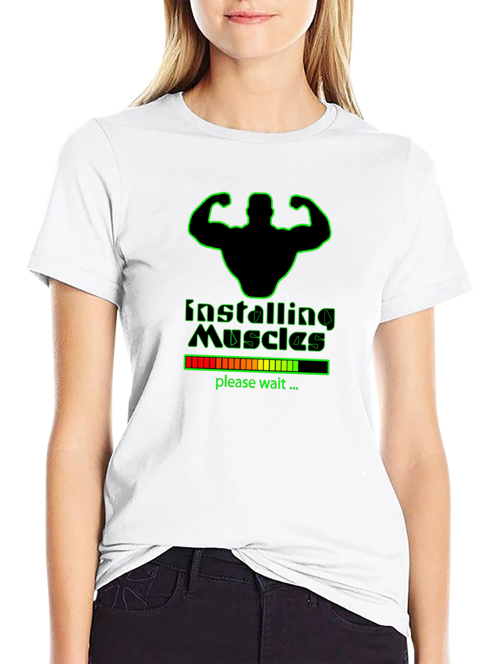Installing Muscles Graphic T-Shirt - Black