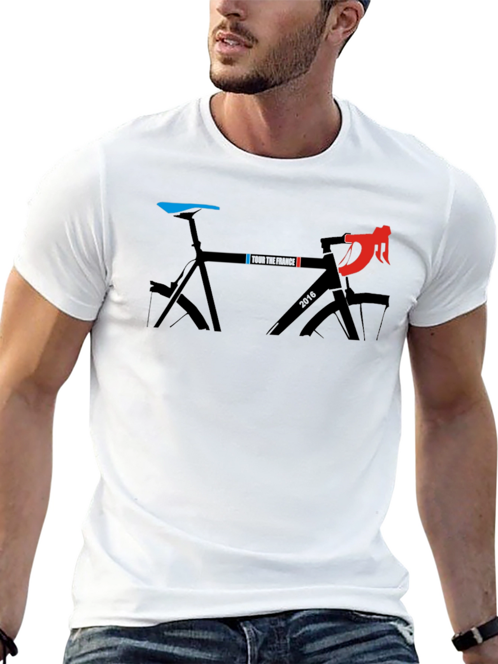Tour de France Bike Graphic Tee - Black Cotton