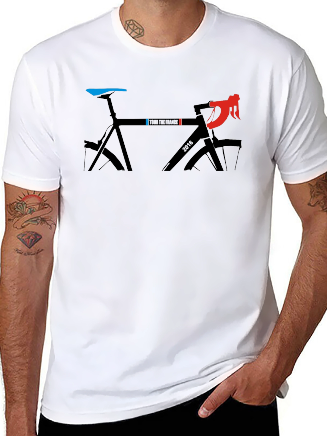 Tour de France Bike Graphic Tee - Black Cotton