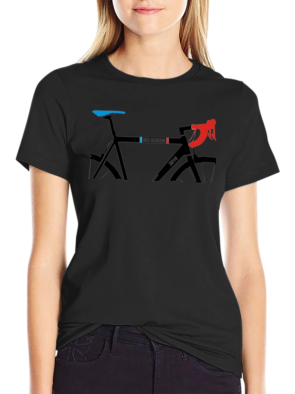 Tour de France Bike Graphic Tee - Black Cotton