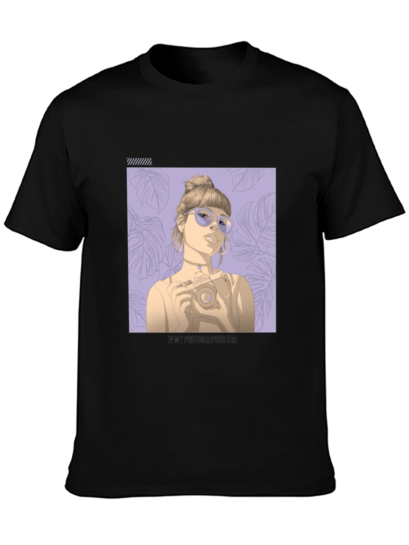 Photographer Era Graphic Tee - Stylish Unisex Black T-Shirt