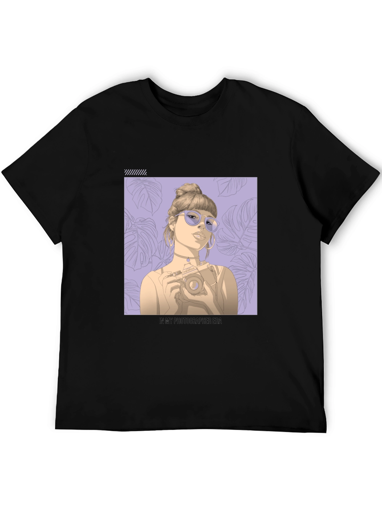 Photographer Era Graphic Tee - Stylish Unisex Black T-Shirt