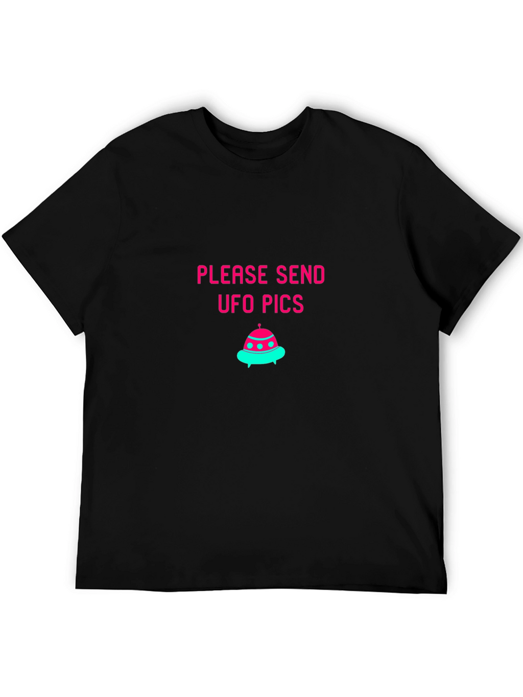 UFO Pics Graphic Tee - Black Cotton Blend