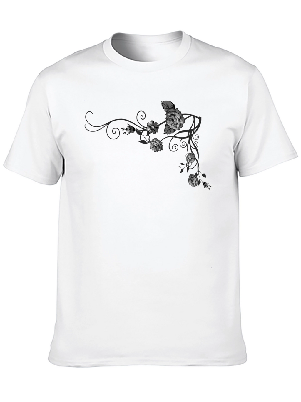 Floral Rose Vine Graphic T-Shirt
