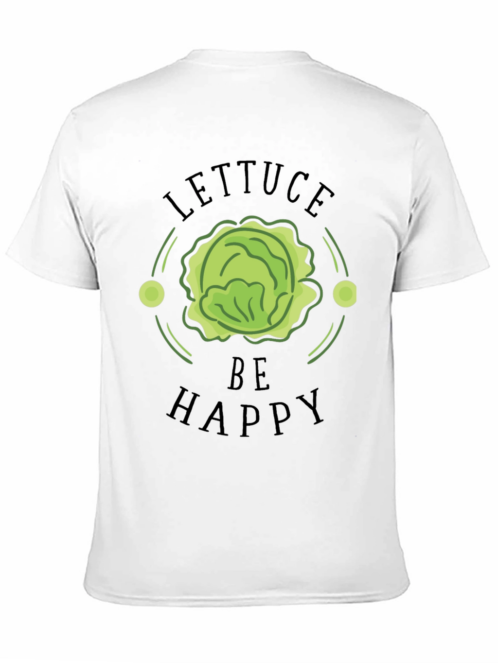 Lettuce Be Happy Black Graphic T-Shirt