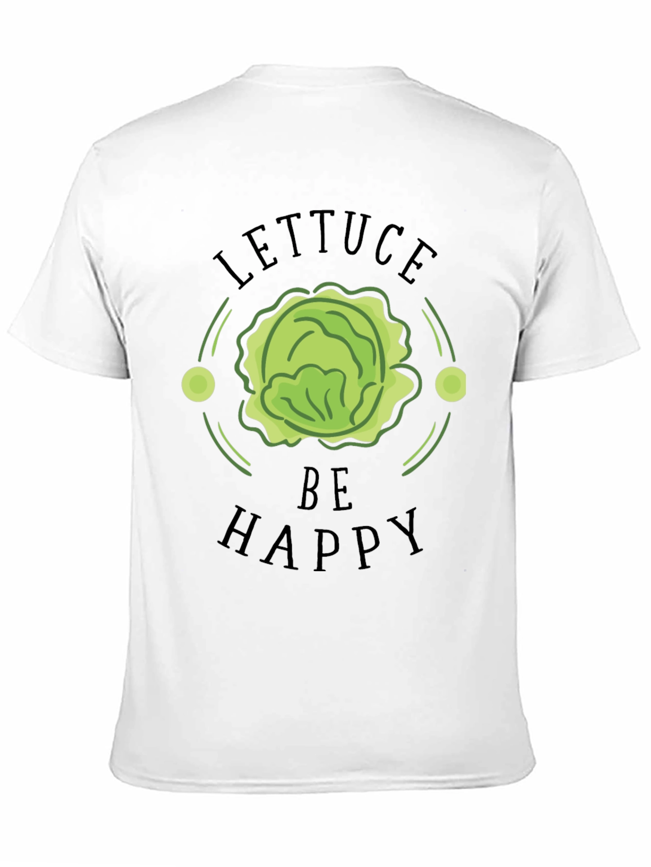 Lettuce Be Happy Black Graphic T-Shirt