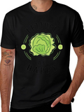 Lettuce Be Happy Black Graphic T-Shirt