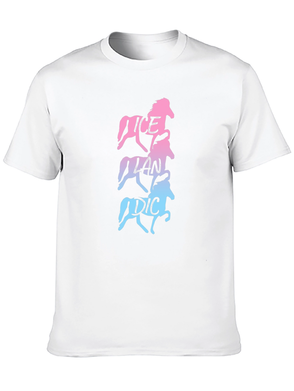 Icelandic Horse Gradient Tee - Black