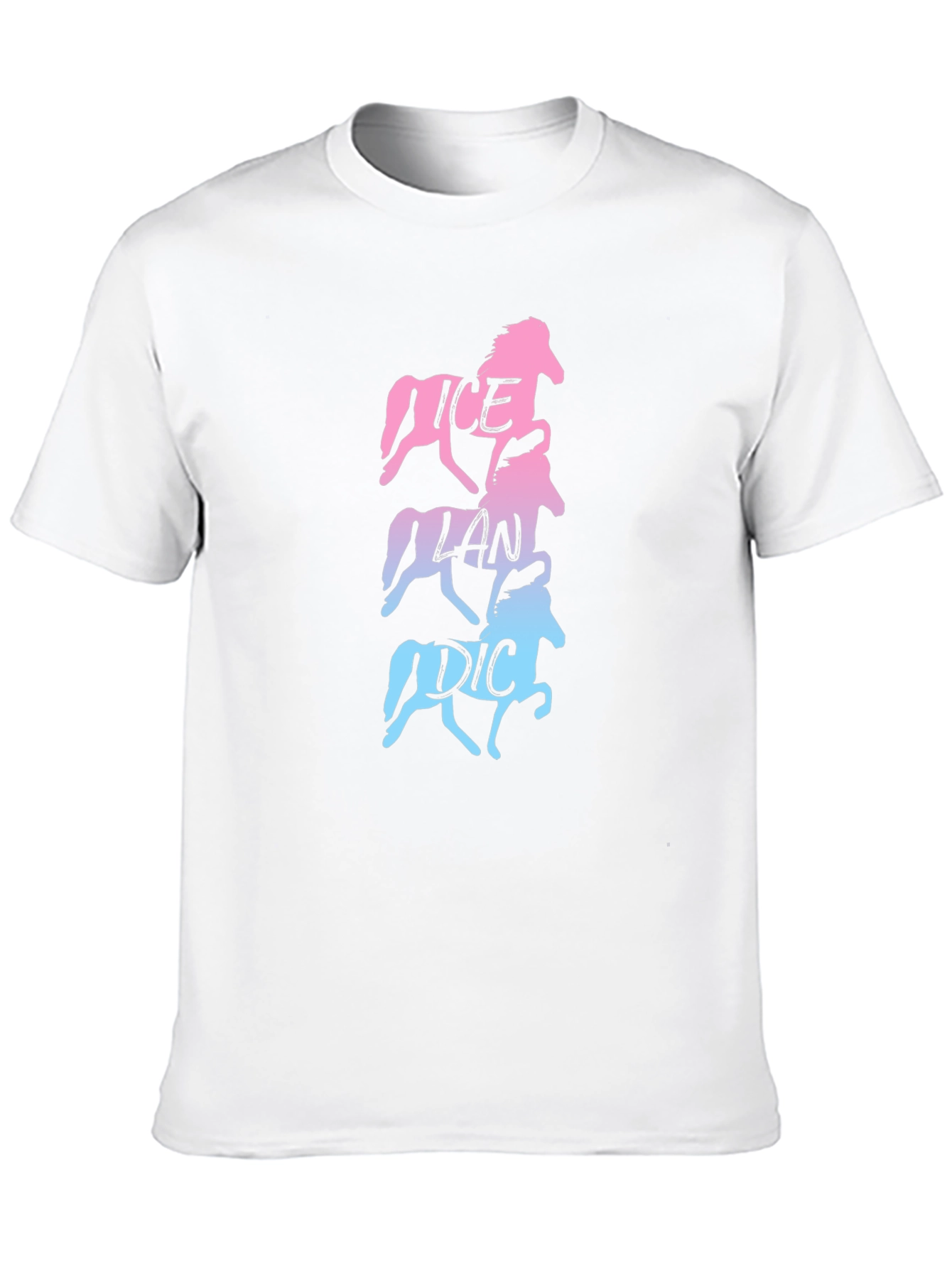 Icelandic Horse Gradient Tee - Black