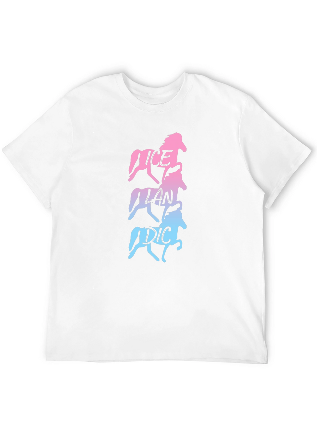 Icelandic Horse Gradient Tee - Black