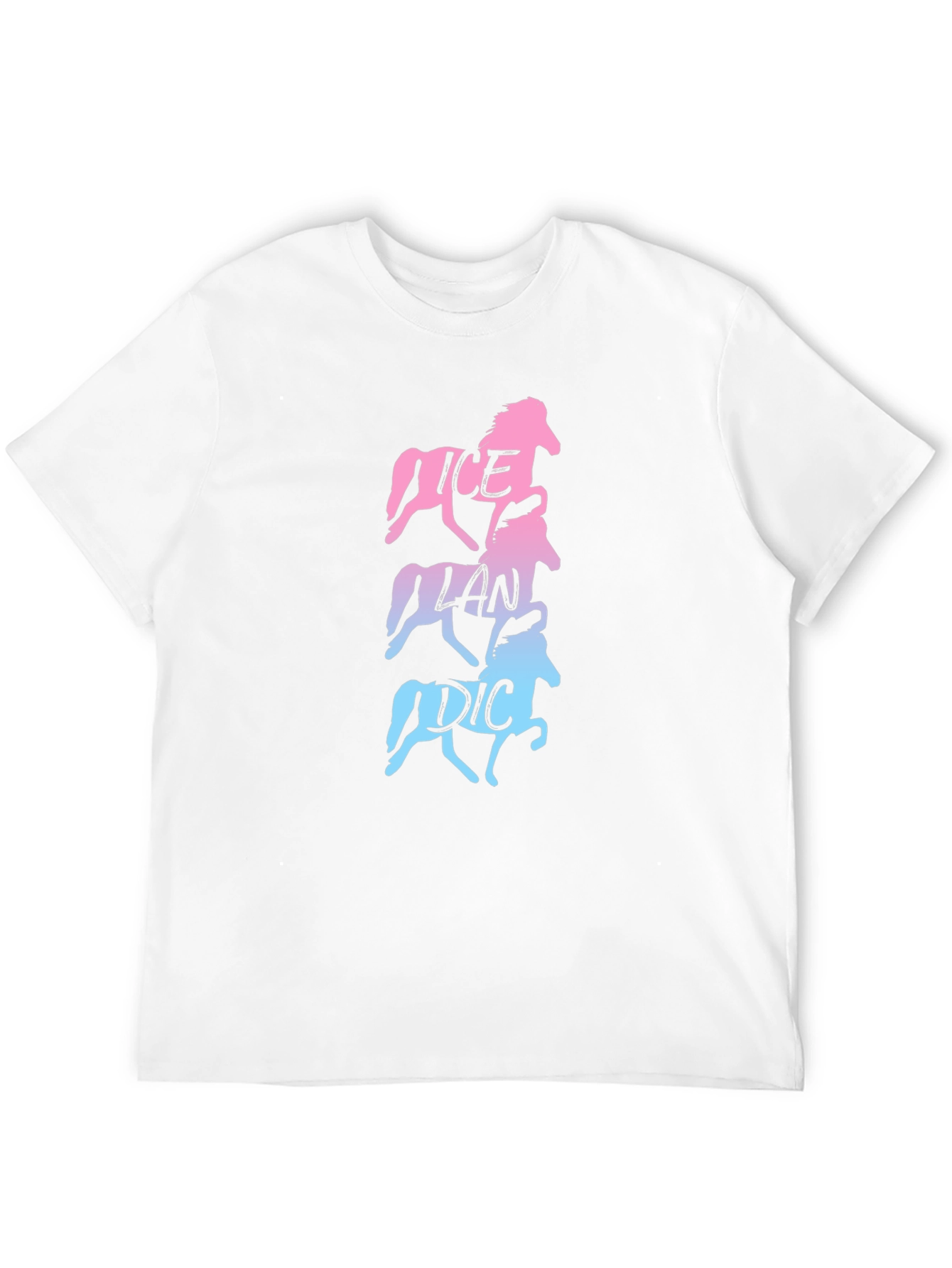 Icelandic Horse Gradient Tee - Black