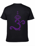 Om Lotus Graphic Tee - Black Cotton T-Shirt