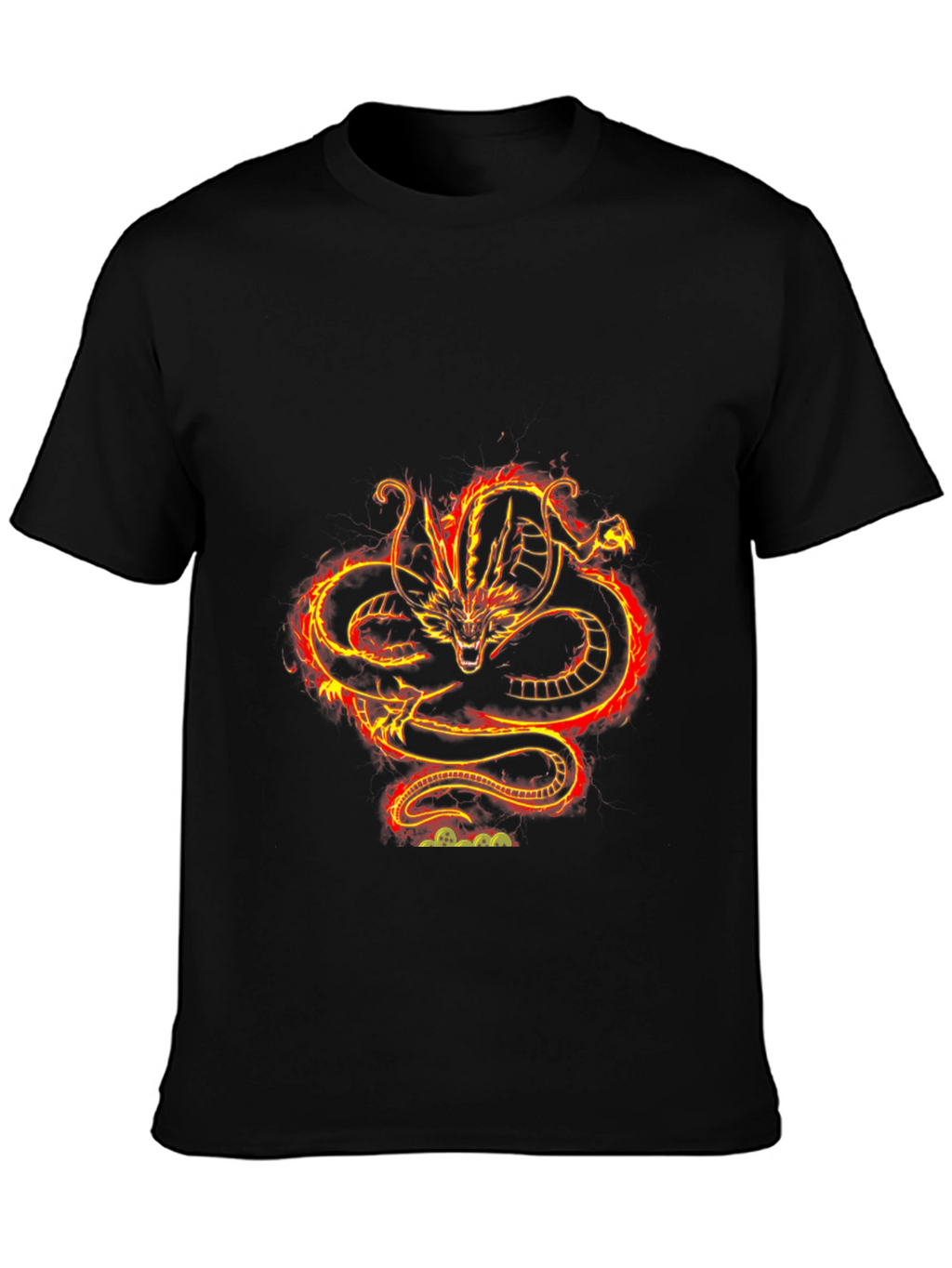 Fiery Dragon Graphic Black T-Shirt
