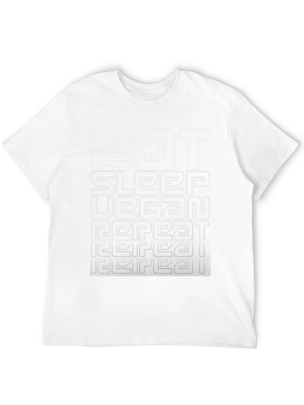Eat Sleep Vegan Repeat T-Shirt - Black Graphic Tee