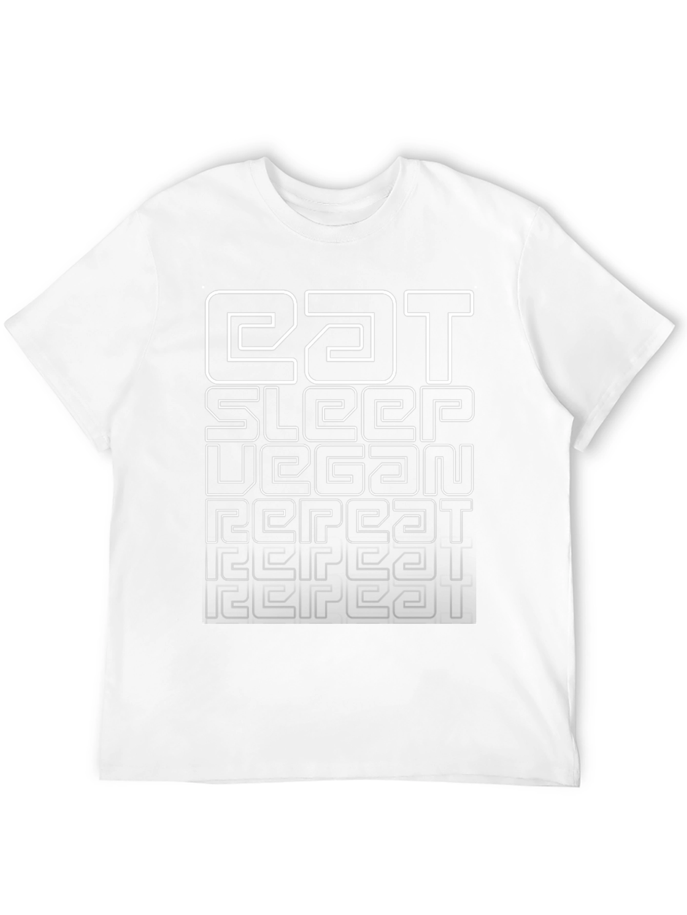 Eat Sleep Vegan Repeat T-Shirt - Black Graphic Tee
