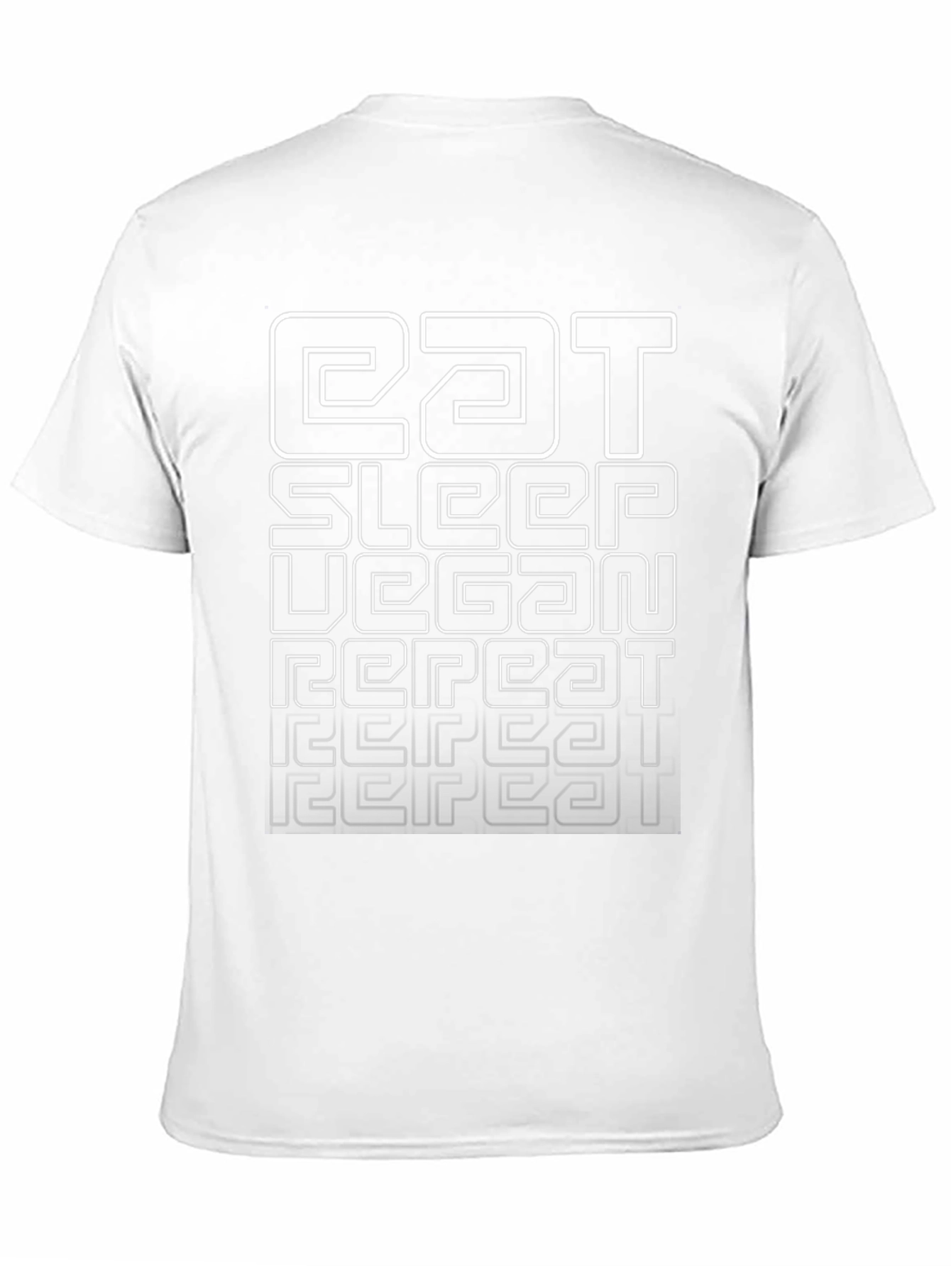 Eat Sleep Vegan Repeat T-Shirt - Black Graphic Tee