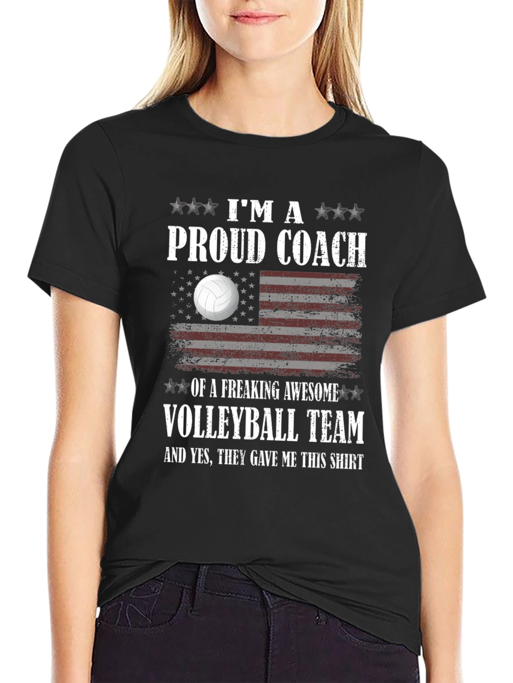 Proud Volleyball Coach T-Shirt Awesome Team Gift