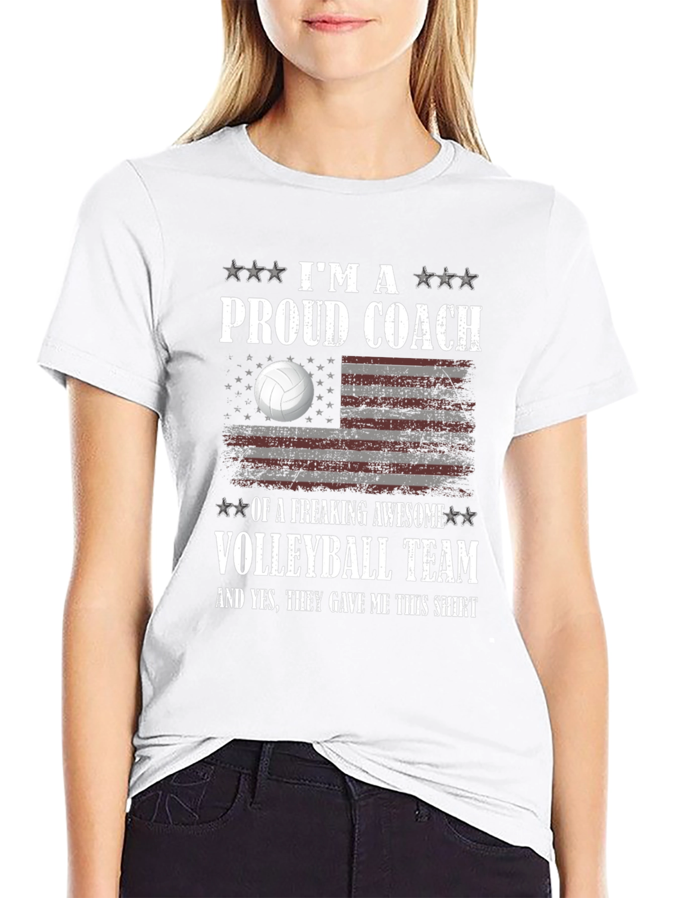 Proud Volleyball Coach T-Shirt Awesome Team Gift