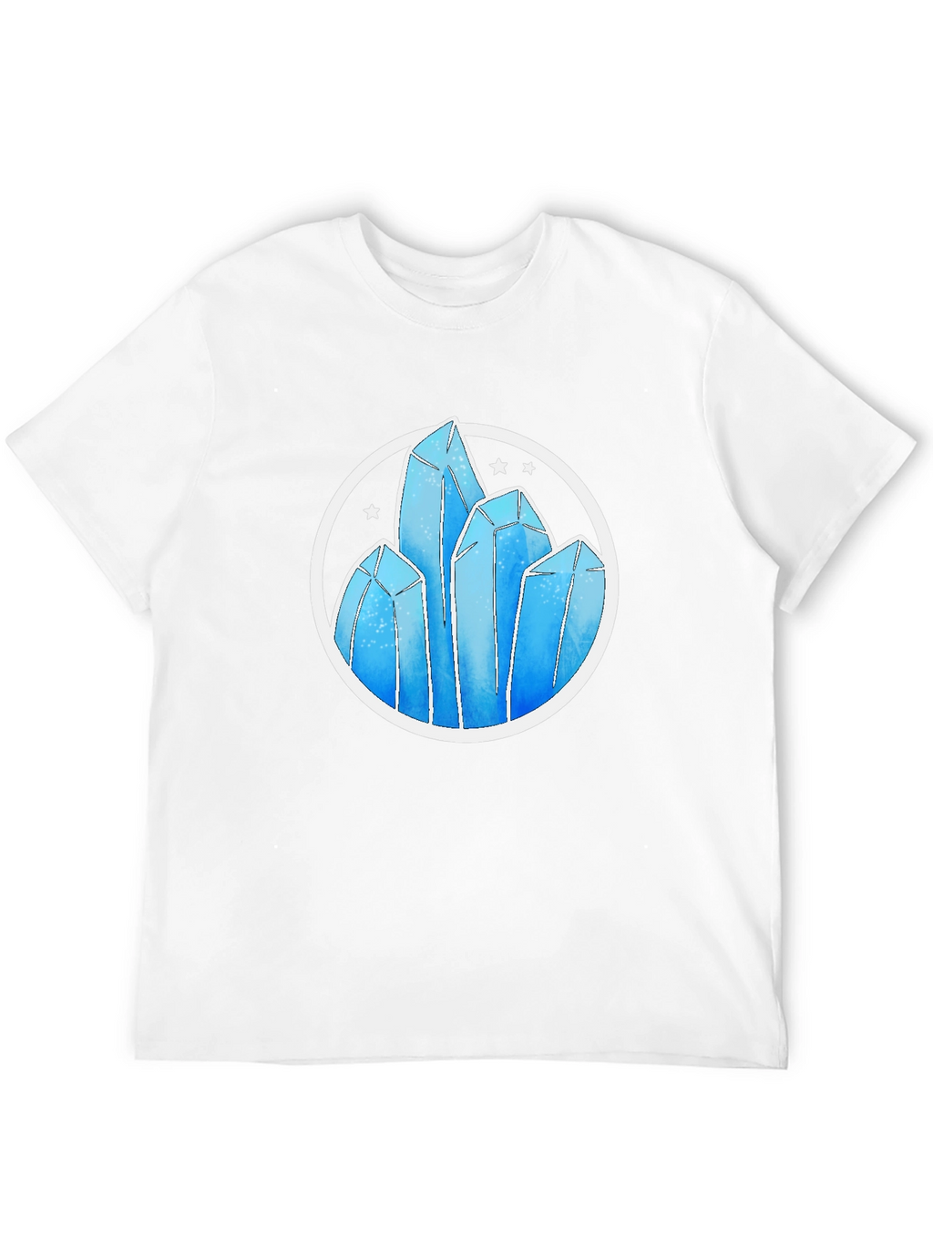 Crystal Formation Graphic Tee - Modern Design