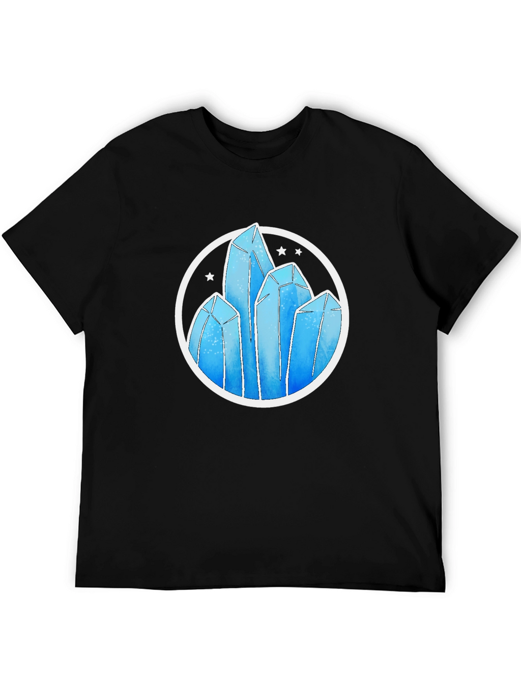 Crystal Formation Graphic Tee - Modern Design