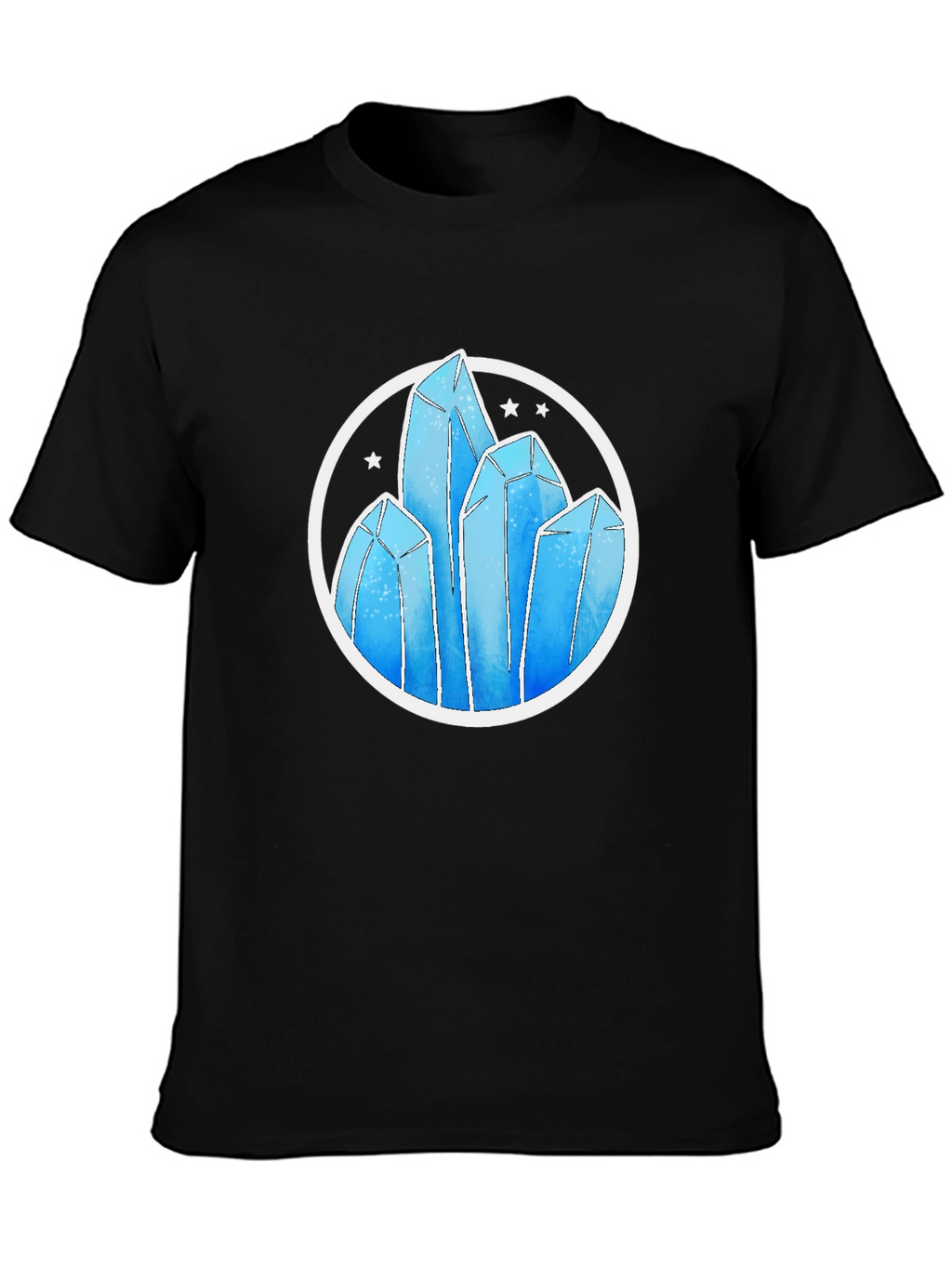 Crystal Formation Graphic Tee - Modern Design