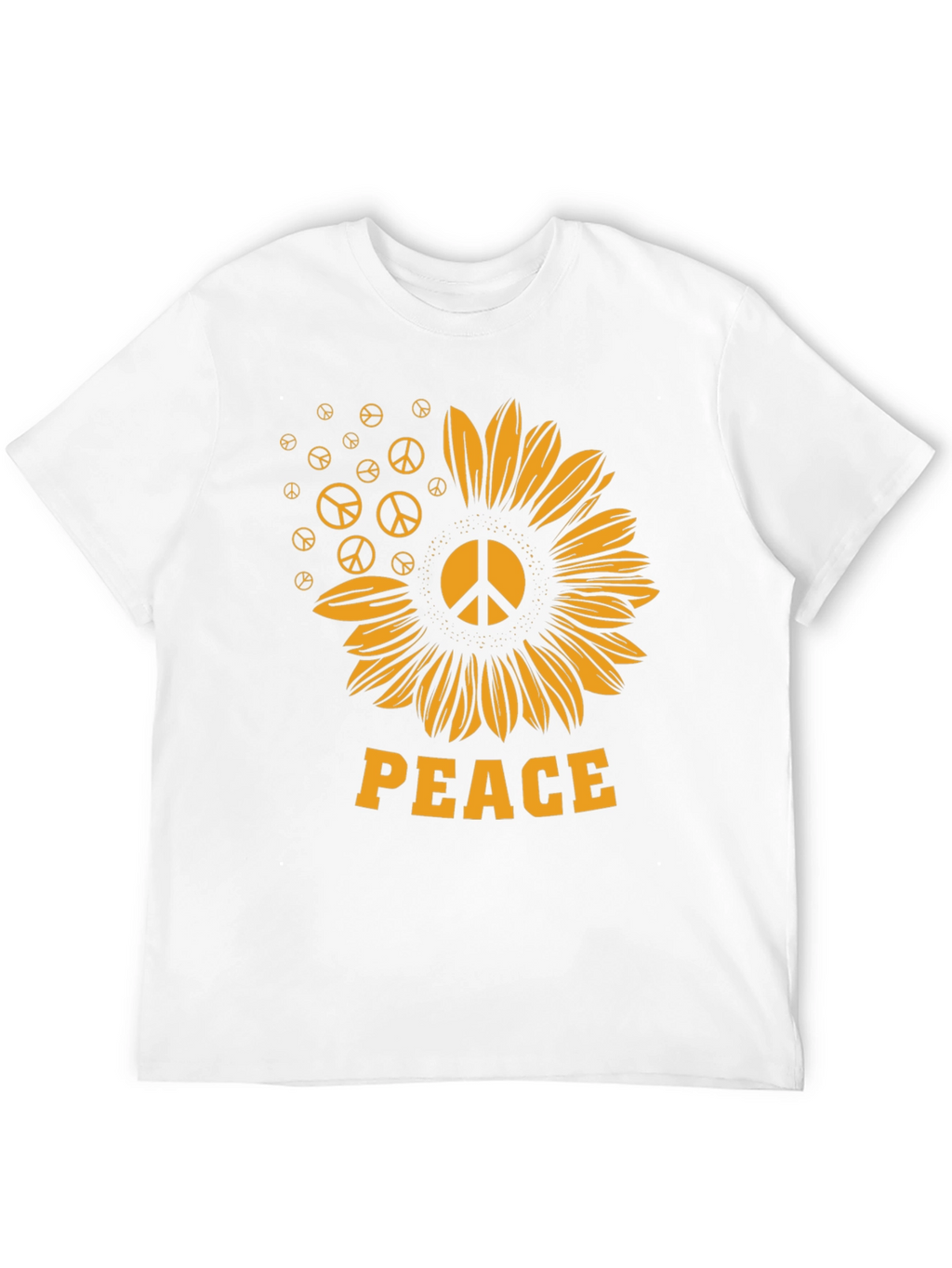 Peace Sunflower Graphic Tee - Black Unisex Shirt