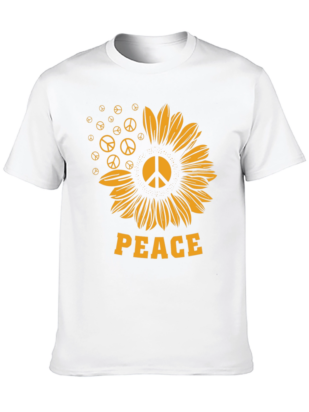 Peace Sunflower Graphic Tee - Black Unisex Shirt