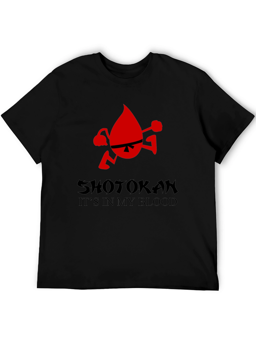 Shotokan Karate Blood Drop Graphic Tee - Black