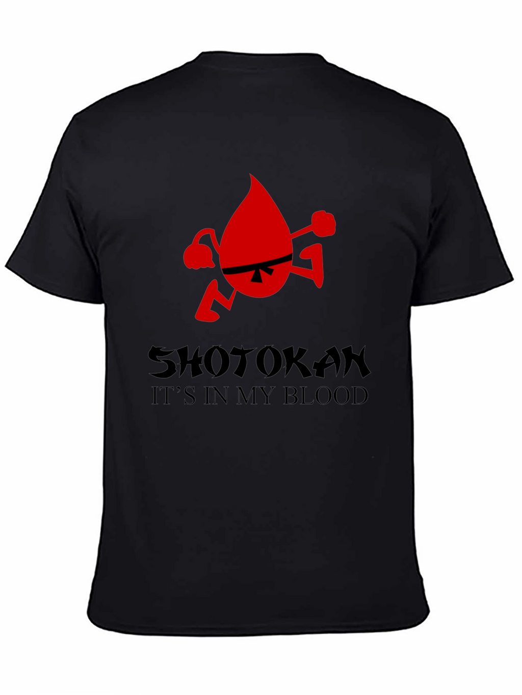 Shotokan Karate Blood Drop Graphic Tee - Black