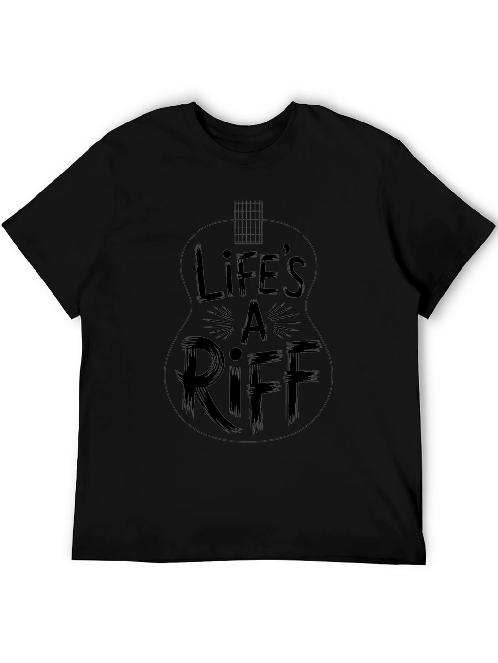 Lifes a Riff Guitar T-Shirt - Black Graphic Tee