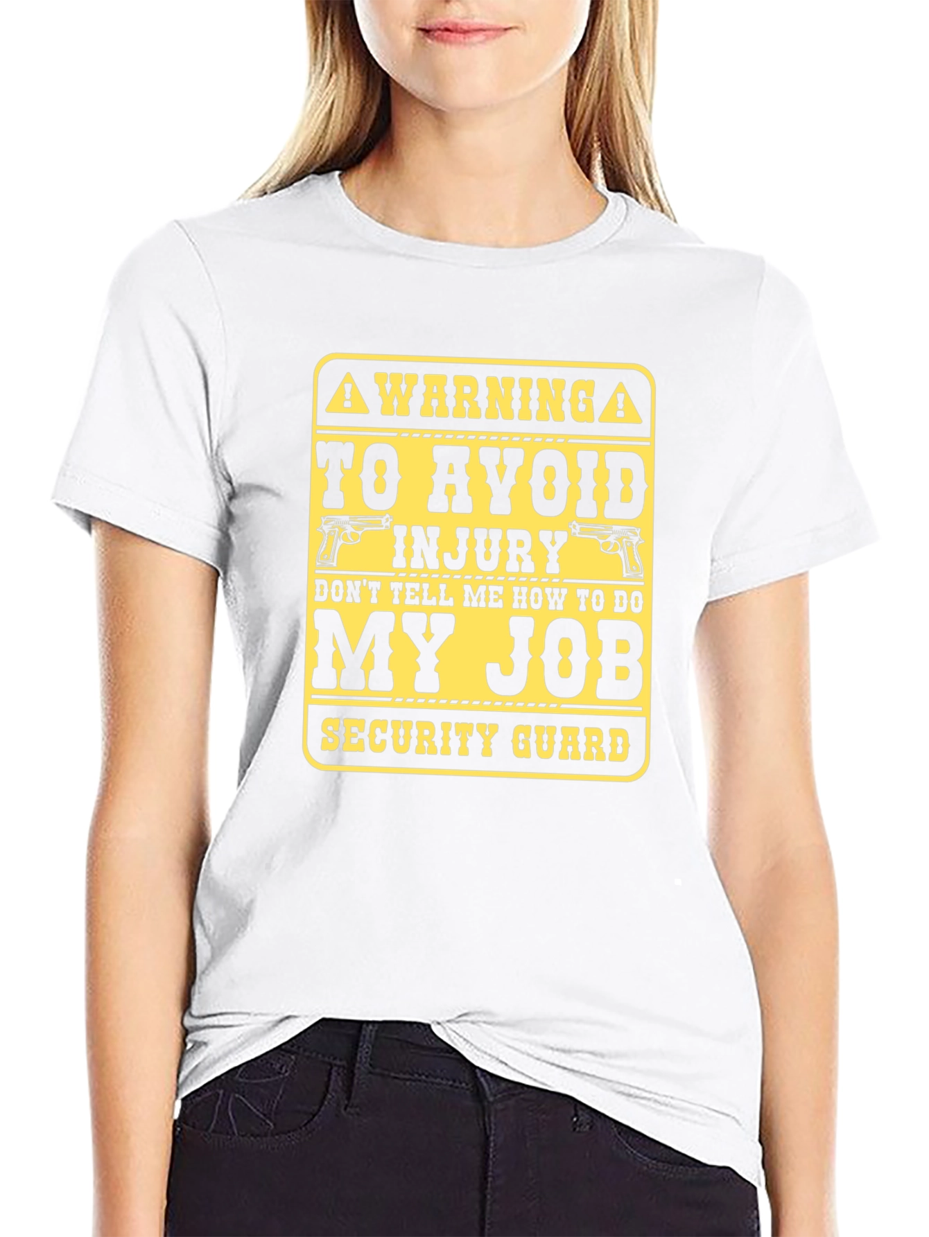Warning Security Guard Job T-Shirt