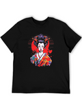 Geisha Art Graphic T-Shirt - Stylish Unisex Tee