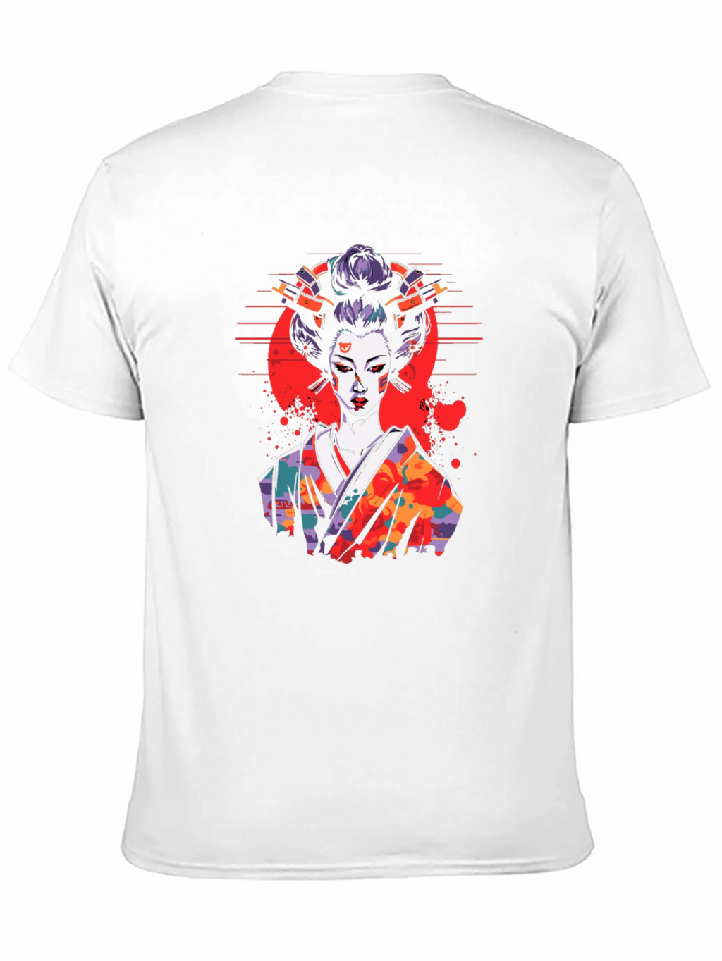 Geisha Art Graphic T-Shirt - Stylish Unisex Tee