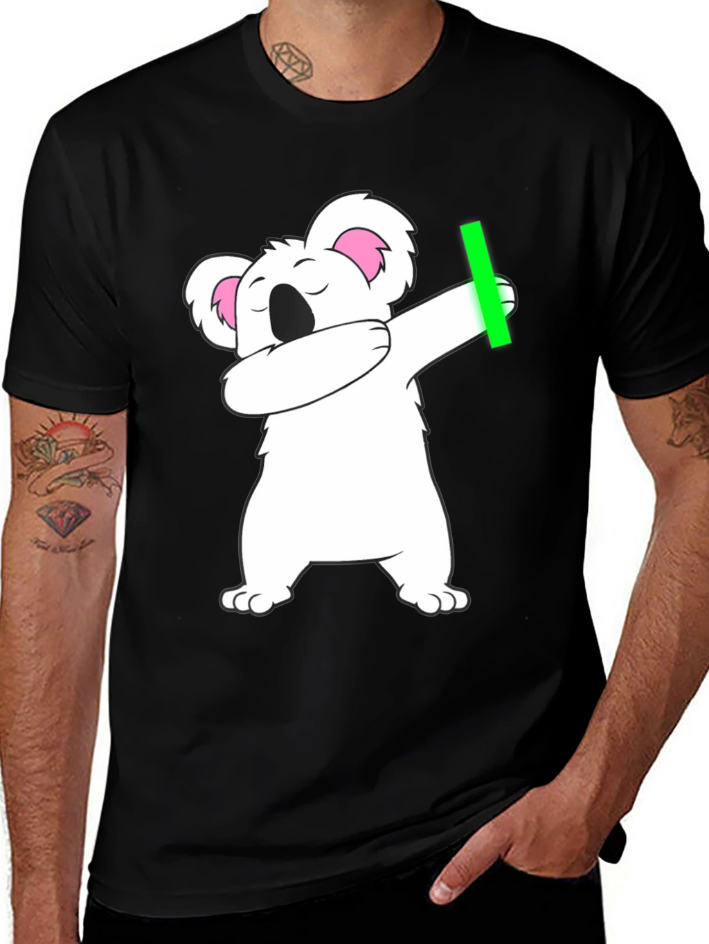 Dabbing Koala Black T-Shirt