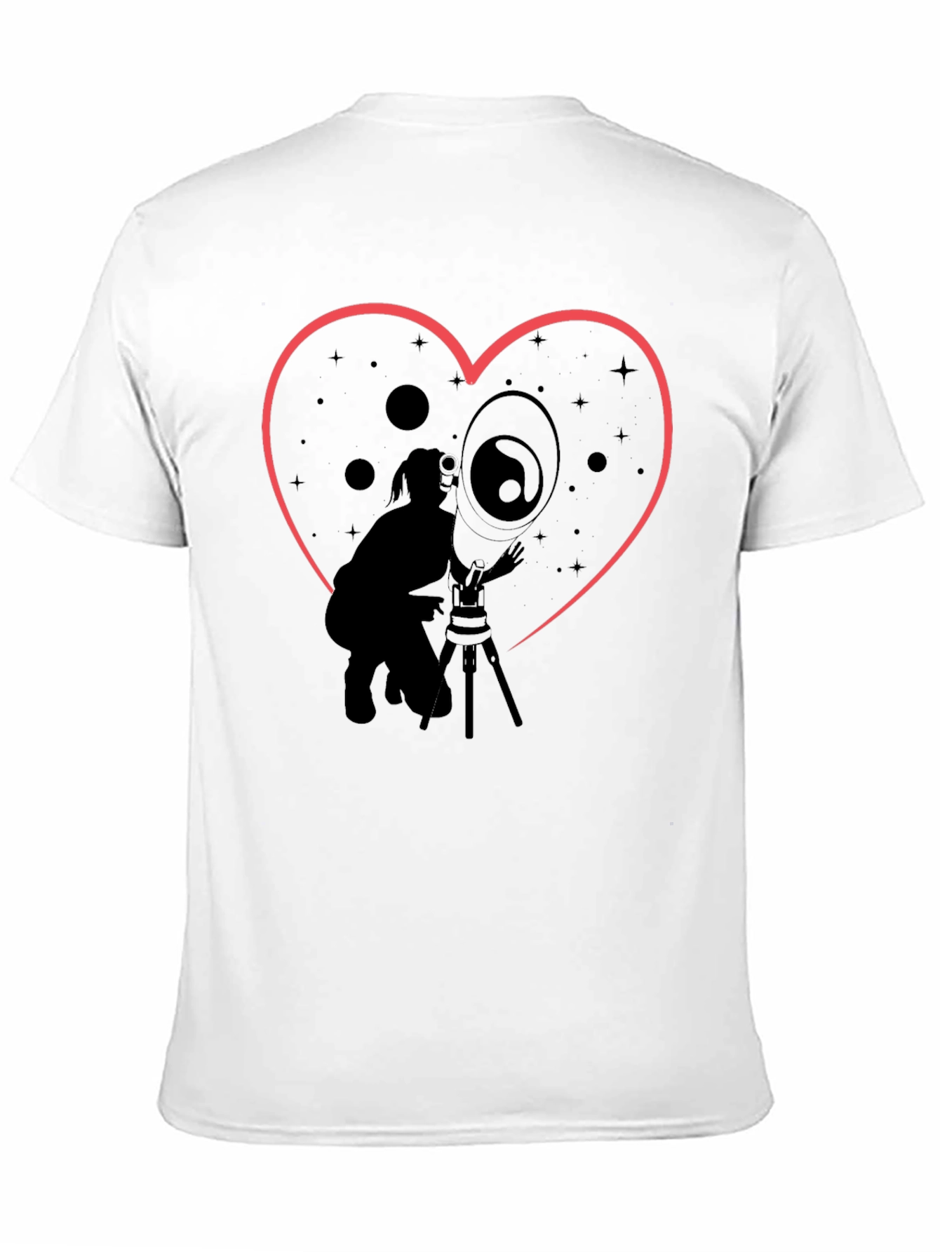 Astronomy Lover T-Shirt - Heart Constellation Design