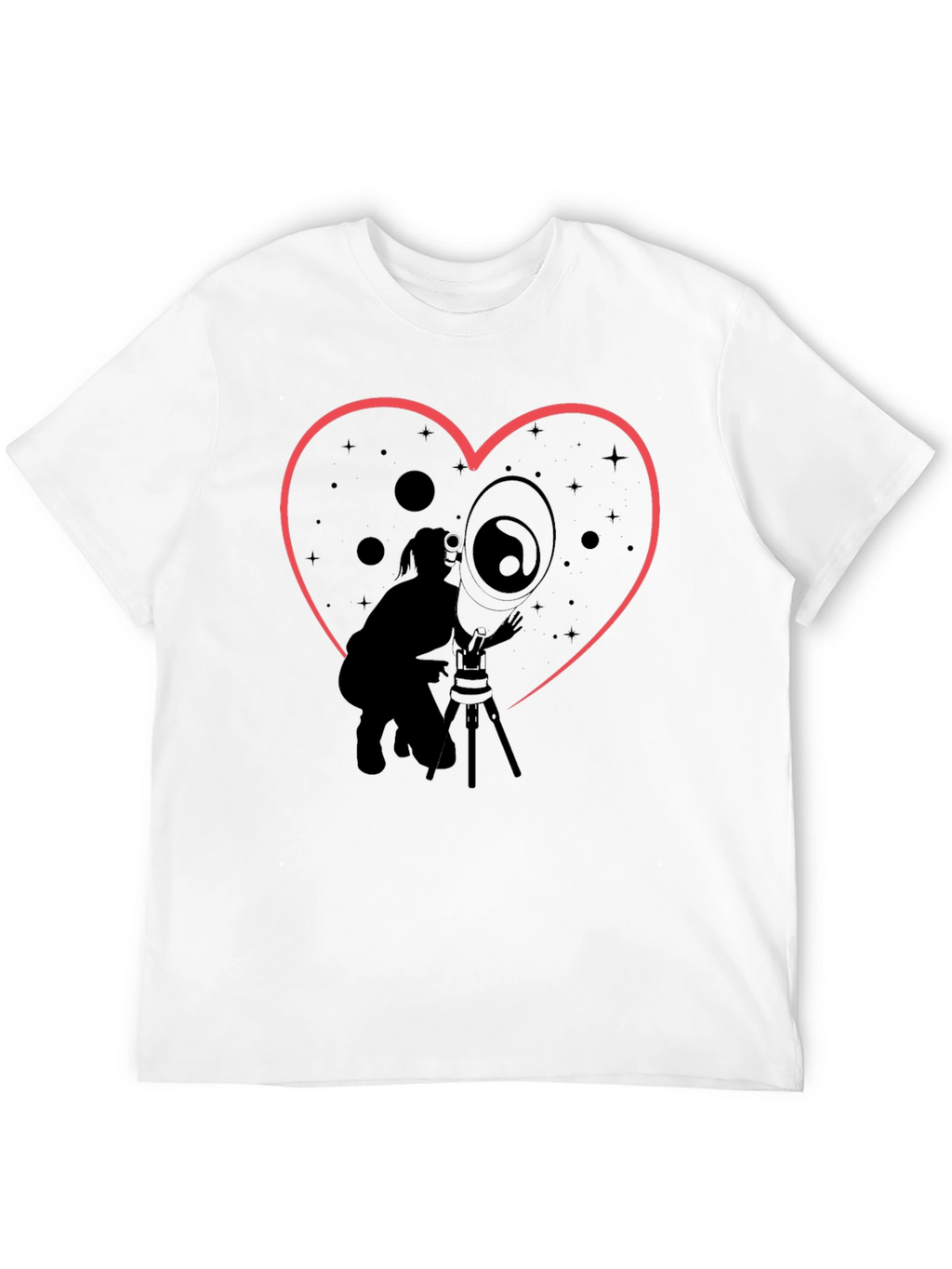 Astronomy Lover T-Shirt - Heart Constellation Design