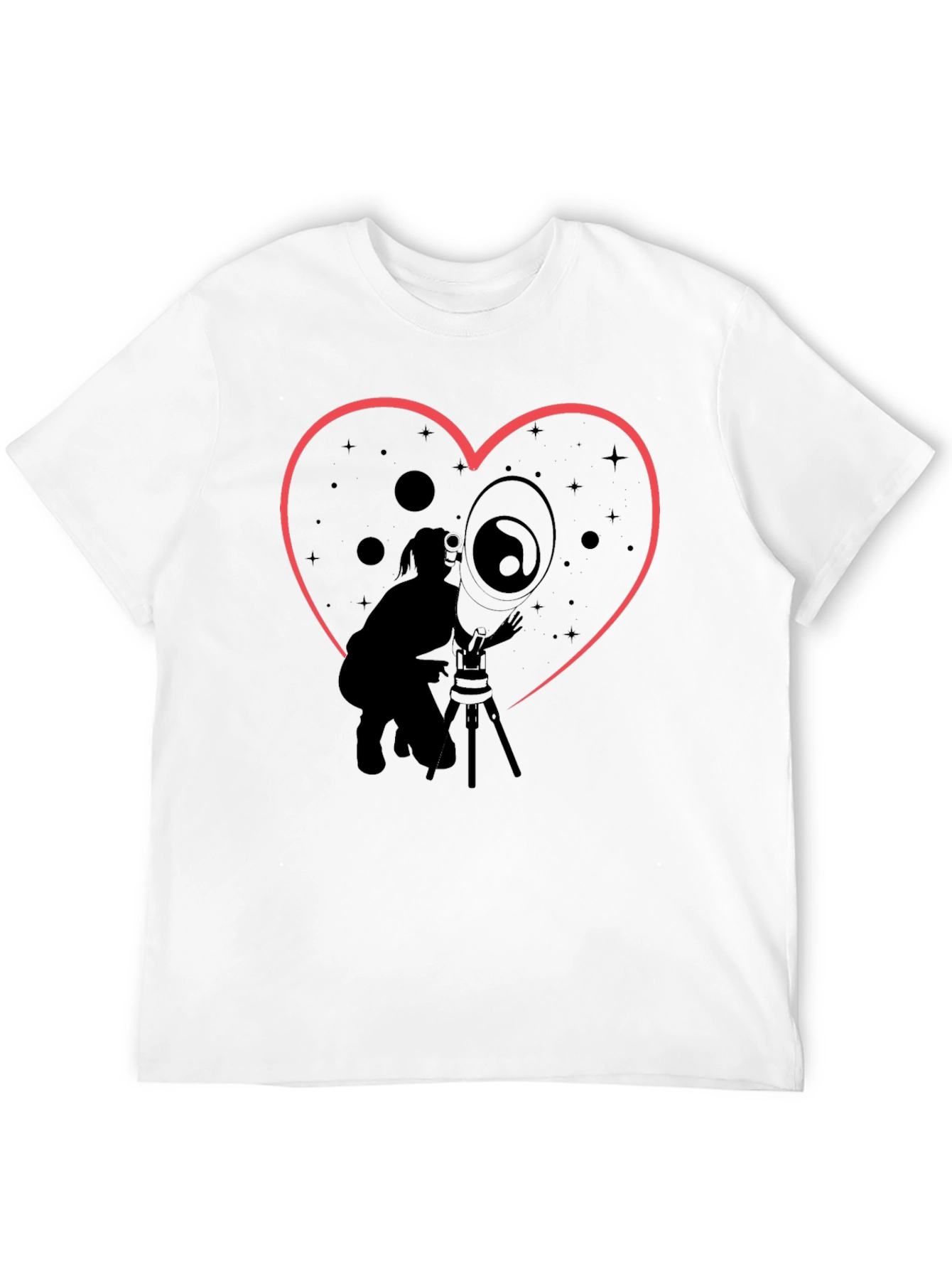 Astronomy Lover T-Shirt - Heart Constellation Design