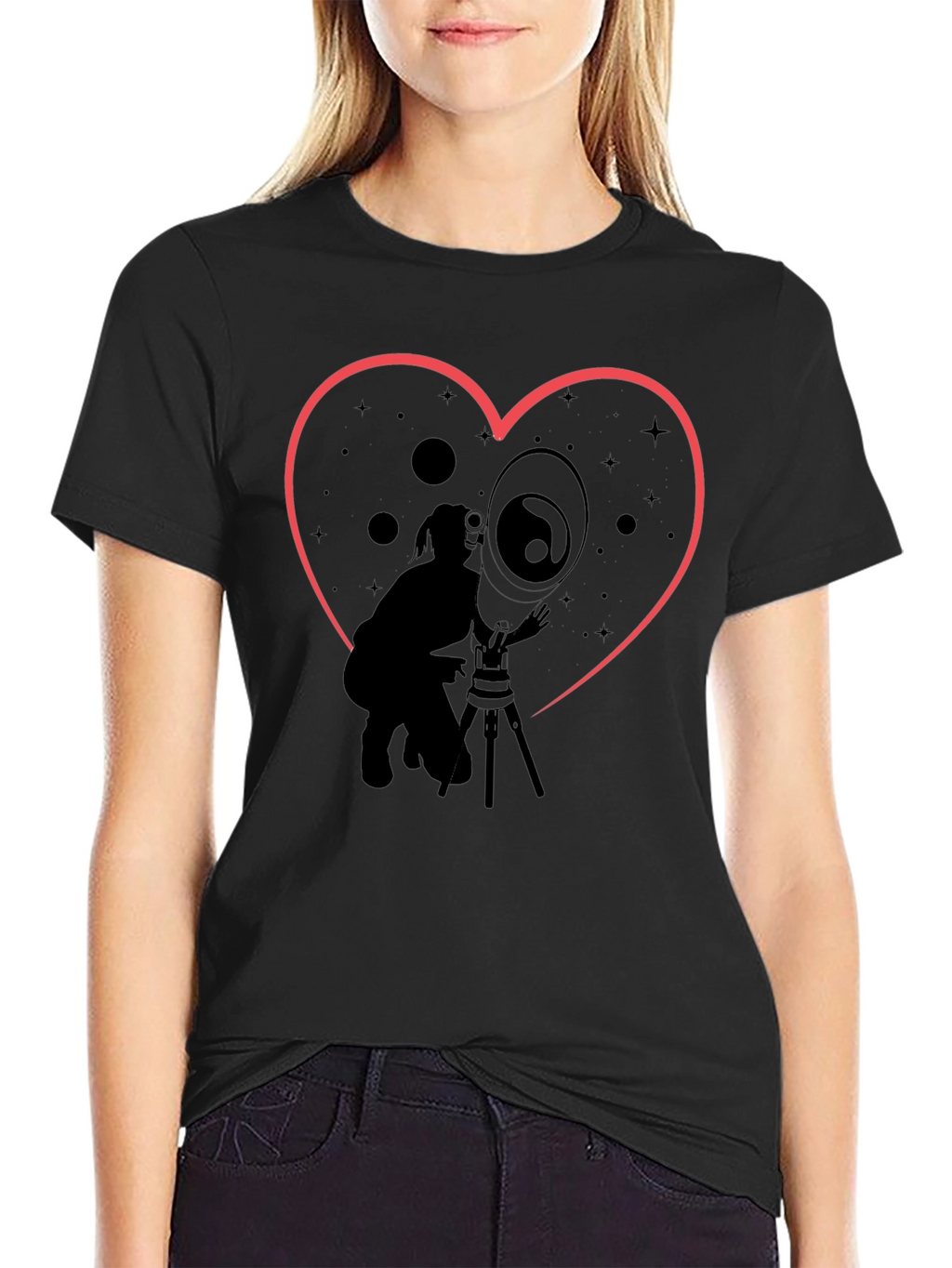 Astronomy Lover T-Shirt - Heart Constellation Design