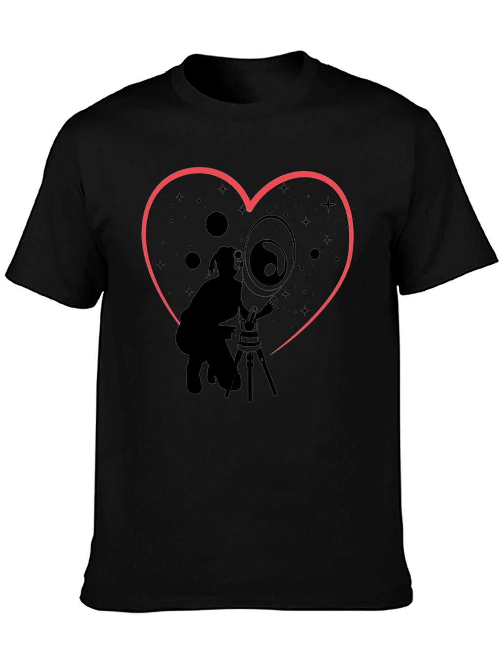 Astronomy Lover T-Shirt - Heart Constellation Design