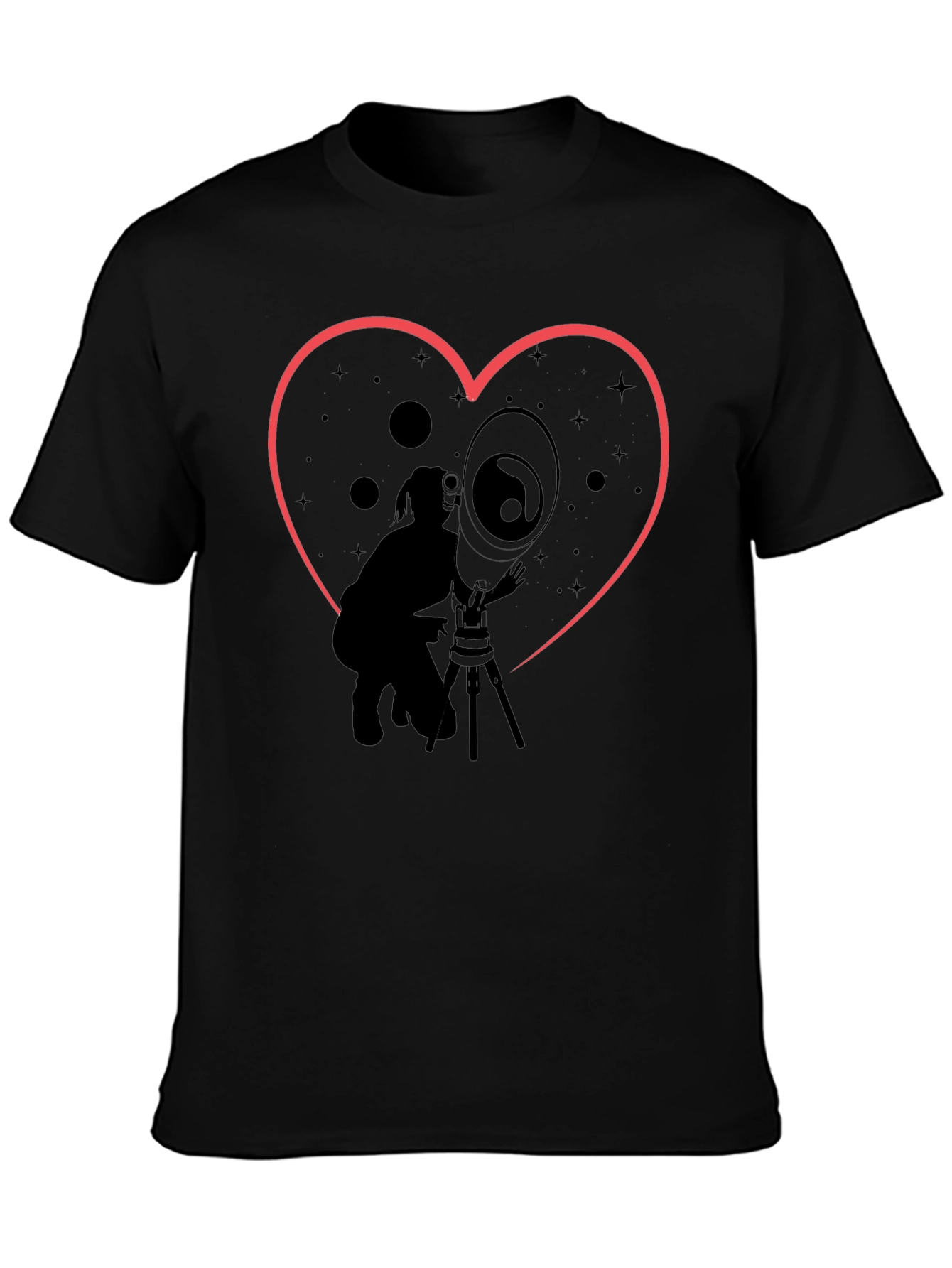 Astronomy Lover T-Shirt - Heart Constellation Design