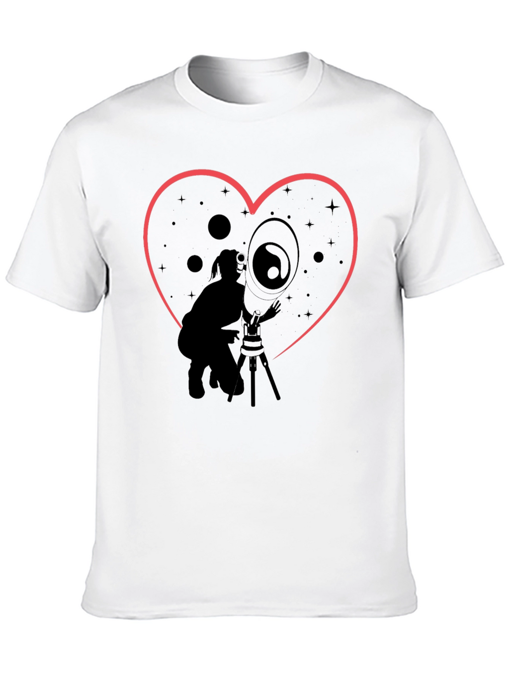 Astronomy Lover T-Shirt - Heart Constellation Design