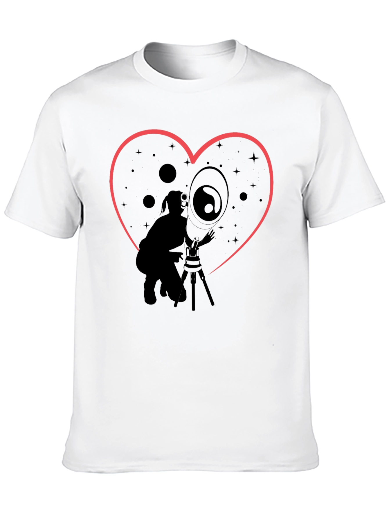 Astronomy Lover T-Shirt - Heart Constellation Design