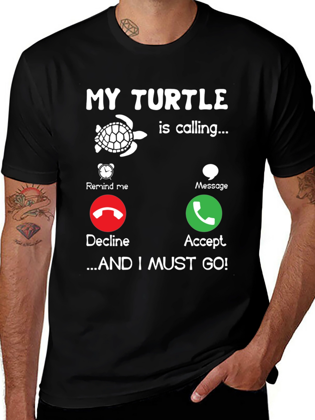 My Turtle is Calling Graphic Tee