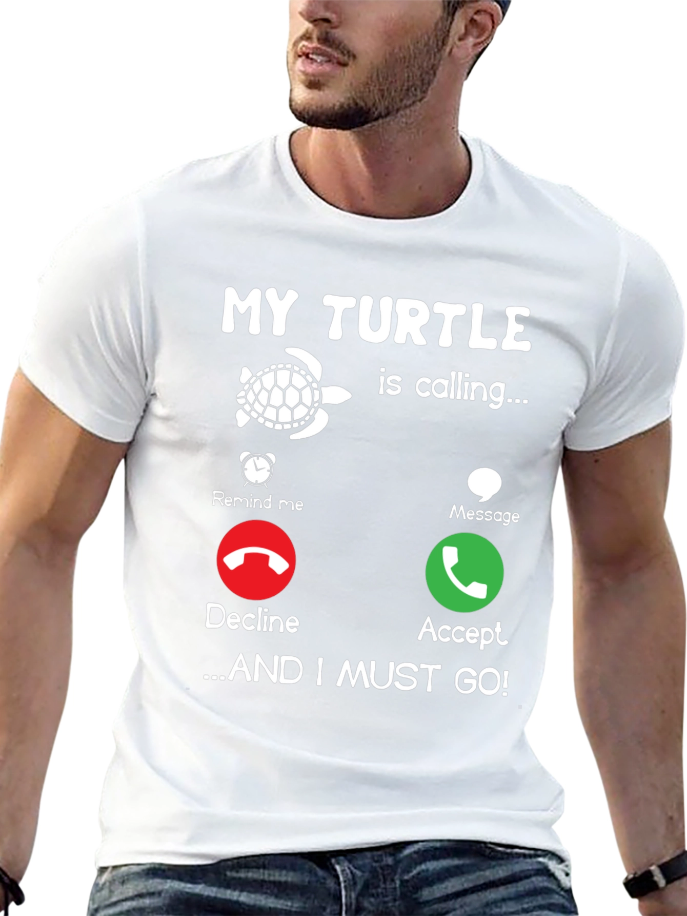 My Turtle is Calling Graphic Tee