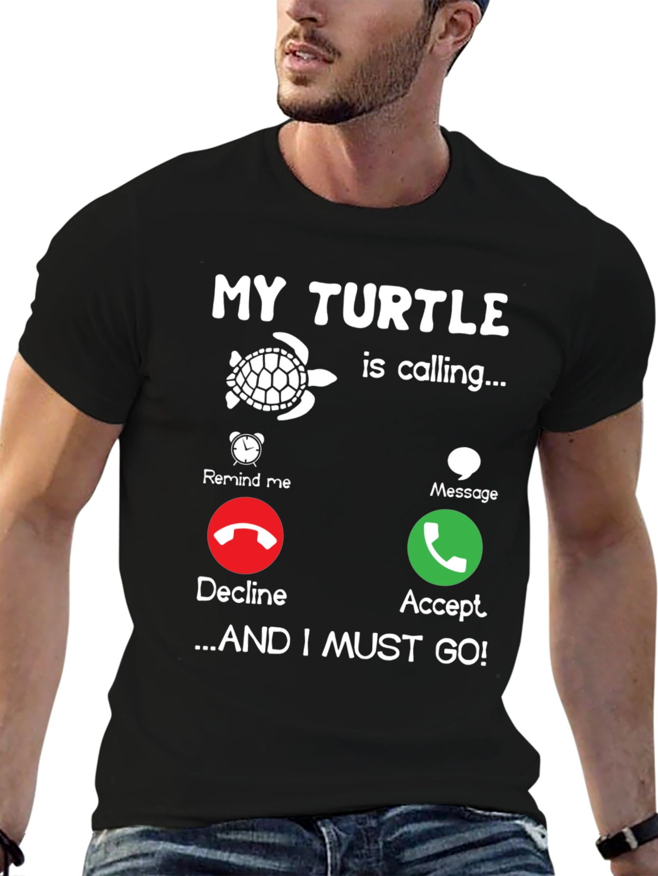 My Turtle is Calling Graphic Tee